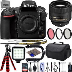 Nikon D810 36.3MP 1080P DSLR Camera w/ 3.2' LCD - Wi-Fi & GPS Ready - 7 fps + Nikon AF-S 85mm f/1.8G Portrait Lens - 64GB - 25PC Lens Kit