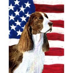 Carolines Treasures SS4040GF 11 x 15 in. USA American Flag with Springer Spaniel Garden Size Flag