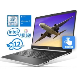 HP 15 Notebook, 15.6' HD Touch Display, Intel Core i5-8265U Upto 3.9GHz, 8GB RAM, 512GB NVMe SSD, HDMI, Card Reader, Wi-Fi, Bluetooth, Windows 10 Pro