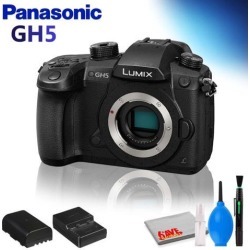 Panasonic Lumix DC-GH5 Mirrorless Micro Four Thirds Digital Camera (Body Only) with Cleaning Kit