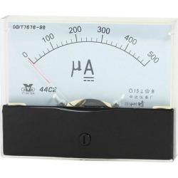 Unique Bargains Analog Panel Ammeter Gauge DC 0 - 500uA Measuring Range 1.5 Accuracy 44C2