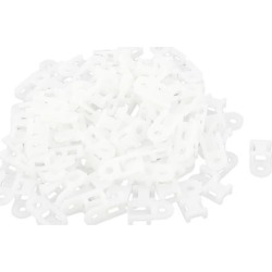Unique Bargains 100 Pcs Screw Fixed White Plastic 5mm Cable Tie Mount Saddle Wire Holder