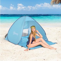 Pop Up Beach Tent Picnic Camping Tent UV Protection Garden Yard w Carry Case &