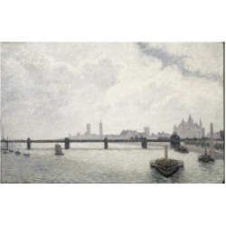 Posterazzi SAL900120372 Charing Cross Bridge London Alfred Sisley 1839-1899 French Poster Print - 18 x 24 in.