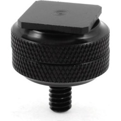 Unique Bargains Camera Monopod Flash Stand Hot Shoe Mount Double Nut 1/4' Screw Adapter