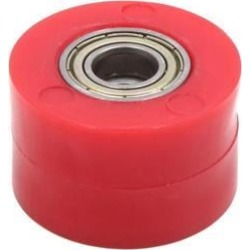 10mm Hole Chain Roller Tensioner Pulley Wheel Sprocket Red for Motorcycle