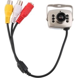 Silvery IR Wired CCTV Mini Camera Security Color Night Vision Infrared Video Recorder Easy Installation High Clear Picture