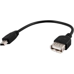Unique Bargains 5' USB 2.0 A to Mini 5pin F/M Mobile Phone Charging Data Transfer Cable