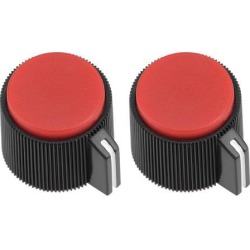 2Pcs 19x16mm Bakelite Potentiometer Volume Control Rotary Knob for 6mm Dia Hole Red