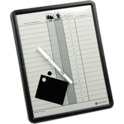 Quartet 750 Employee In/Out Board, Porcelain, 11 x 14, Gray, Black Aluminum Frame