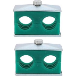 2pcs Twin Series Light Pipe Clamp Assembly Polypropylene Fit 22mm Tube Dia