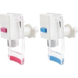 Red and Blue Water Cooler Faucet Plastic Water Dispenser Clean Spigot Fits Ro System Adaptor Hot Cold Water Faucet Tap Replacement 2pcs