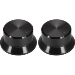 Potentiometer Knobs Solid Aluminum Volume Control Knob Amplifier Electric Guitar Finish Black for 6mm Shaft 2pcs
