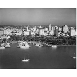 Posterazzi SAL2558650 USA Florida Miami Boats Docked in Harbor Poster Print - 18 x 24 in.