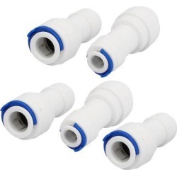 3/8' Tube to 1/4' Tube Push Fit Straight Quick Connect 5pcs for RO Water System