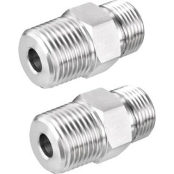 Pipe to Fitting Adapter, Pressure Gauge Adapter, M20*1.5 Male Pipe x G1/2 Male Pipe 2pcs