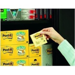 Post-it Original Pads in Canary Yellow Cabinet Pack 3 x 3 90-Sheet 18/Pack