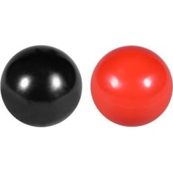 Thermoset Ball Knob M10 Female Thread Machine Handle 40mm Diameter Smooth Rim Red 5Pcs / Black 5Pcs