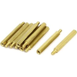 M3x6mmx35mm Male Female Thread Hexagonal Column Standoffs Spacers Pillars 10pcs