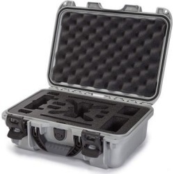 Nanuk 915 Waterproof Hard Drone Case with Custom Foam Insert for DJI Spark Flymore - Silver