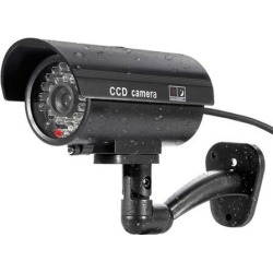 Fake Dummy Camera Bullet Waterproof Outdoor Indoor Security CCTV Camera Silver
