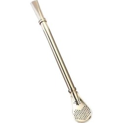 Creative Coffee Spoon Drinking Straw Mini Yerba Mate Teaspoon Light gold