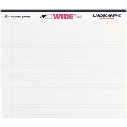 Roaring Spring 74500 Roaring Spring Landscape Format Writing Pad, College Ruled, 11 x 9-1/2, White, 40 Sheets/Pad