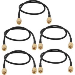 5pcs RG174 Antenna WiFi Pigtail Cable SMA Male to Male Connector 30cm Long