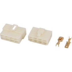 5Set Vehicle Car White Circuit Electrical Wire Connector Male Female Cable 6.3mm