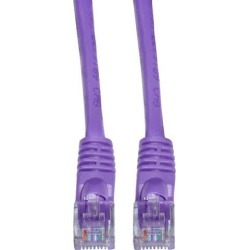 CableWholesale Cat5e Ethernet Patch Cable Snagless Molded Boot 25 foot - Purple