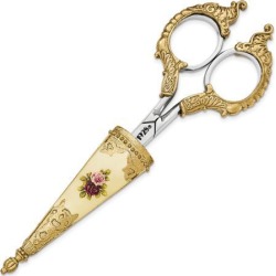 Small Gold-tone Floral Manor House Scissors
