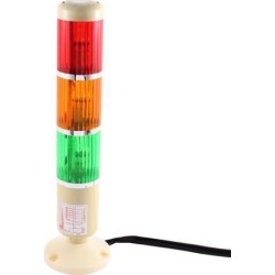 Unique Bargains DC 12V Red Yellow Green Signal Tower Lamp Industrial Warning Stack Light