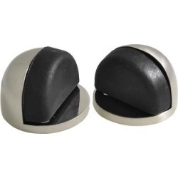 Unique Bargains Unique Bargains 2 Pcs Stainless Steel Plastic Floor Door Stopper Doorstopper