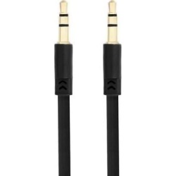 axGear 3.5mm Audio Cable Stereo Aux Flat Cable M/M Male to Male 1M 3Ft for Cell Phone / Tablet