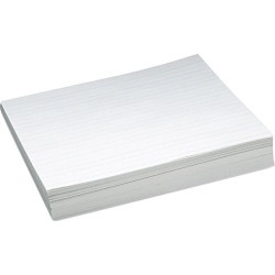 Pacon Ruled Newsprint Practice Paper w/Skip Space, 2nd Grade, White, 500 Sheets/Ream