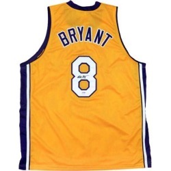 Kobe Bryant Signed Custom Yellow Los Angeles Basketball Jersey PSA/DNA