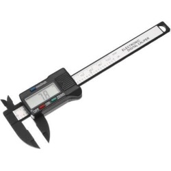 Digital Caliper 4 Inch 100mm Plastic Measuring Tool for Measurements Outside Inside Depth