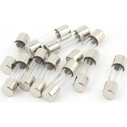 10Pcs 250V 4A Glass Fuses Slow Blow Time Delay Tubes 5mm x 20mm