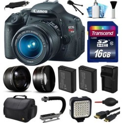 Canon EOS Rebel T3i 600D Digital Camera w/ 18-55mm Lens (16GB Essential Bundle)