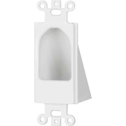 Monoprice Reverse Nose Decora Plate - White Easily Holds Up To 6 Cables