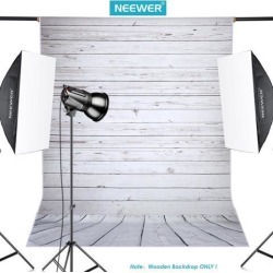 Neewer 5x7ft Light Grey Wooden Cotton Backdrop Background f Photography Studio