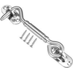 3.9' Cabin Hook Eye Latch Gate Door Swivel Window Door Hook Stainless Steel with Mounting Screws 1pcs