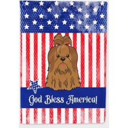 Patriotic USA Shih Tzu Silver Chocolate Flag Garden Size BB3081GF