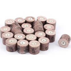 Unique Bargains 23 Pieces 240 Grit 17x14x3mm Emery Cloth Grinding Unmounted Flap Wheel Brush
