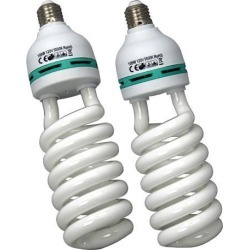 2x 105W 5500K Photography Photo Studio Lighting Light Compact Fluorescent Bulb