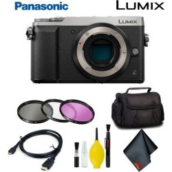 Panasonic Lumix DMC-GX85 Mirrorless Micro Four Thirds Digital Camera (Body Only) (Silver) Basic Bundle