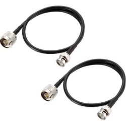 N Male to BNC Male Coax Cable RG58 Coaxial Cable for Ham Radio 20 Inch 2pcs