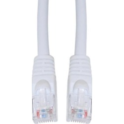 Cable Wholesale Cat5e Ethernet Patch Cable Snag-less Molded Boot 25 foot - White