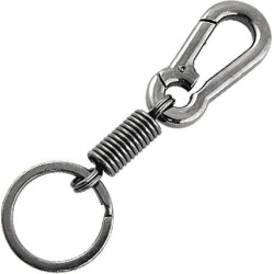 Unique Bargains Carabiner Hook Gray Aluminium Alloy Keyring Key Holder
