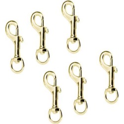 6 Piece 78mm Swivel Trigger Clip Snap Hook for Dog Lead Leather Craft Gold